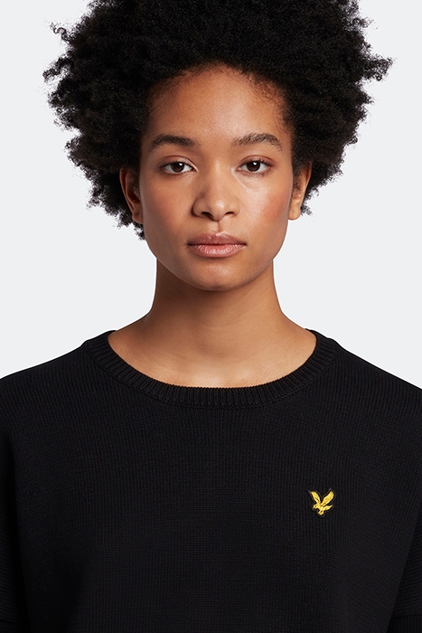 CREW NECK JUMPER JET BLACK 4