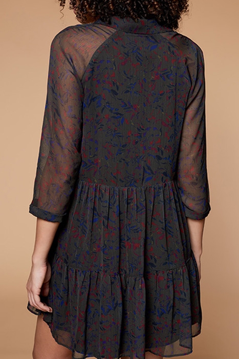 RISOTA - KHAKI LEAF PRINT DRESS 2