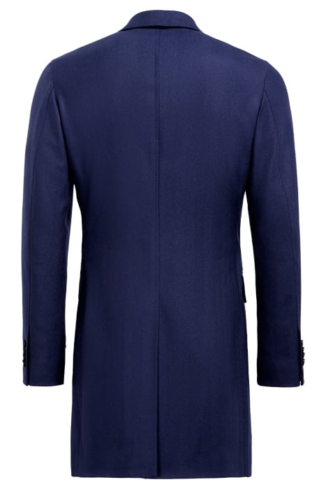 MID BLUE HERRINGBONE OVERCOAT 8