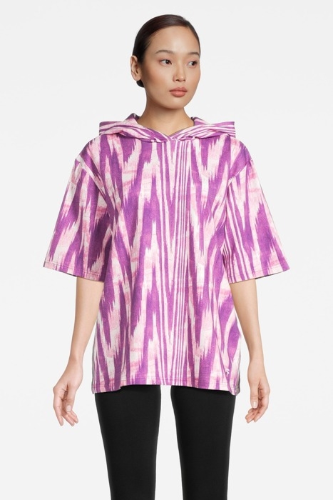 CORCIANO OVERSIZED HOODY PURPLE ABSTRACT ETNO AOP 2