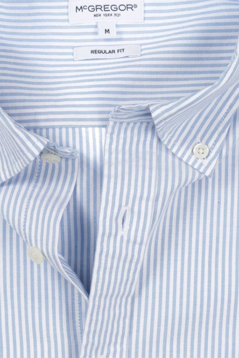 STRETCH OXFORD SHIRT SMALL STRIPE LIGHT BLUE 4