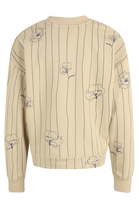 TALHEIM AOP CREW SWEAT CARMINE POPPY AOP 2