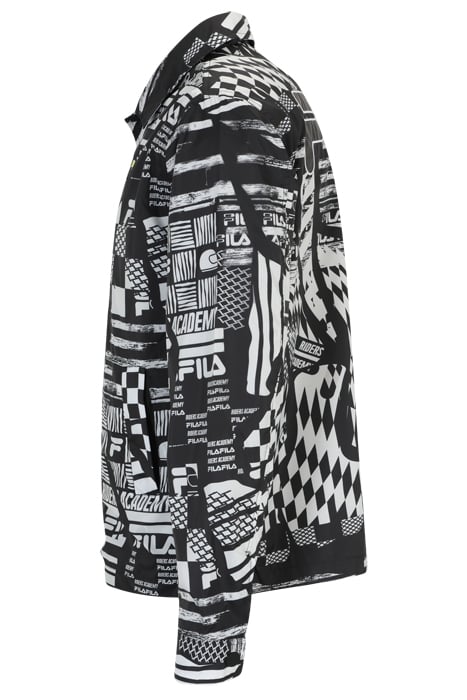 C60 AOP COACH JACKET BLACK & WHITE RACING AOP 3