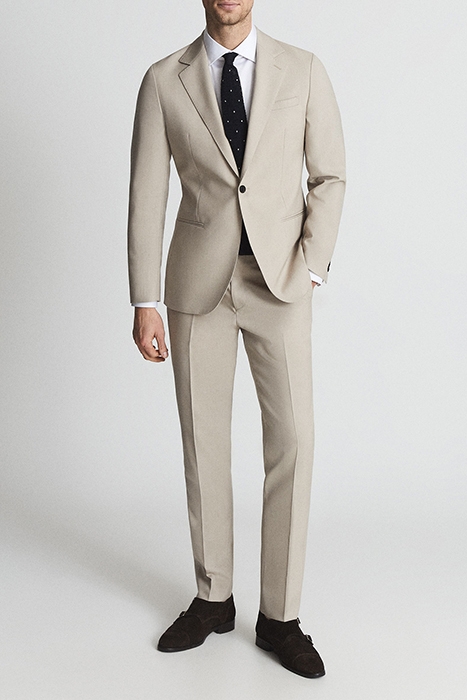 FINE-WOOL SUIT PANTS BISCUIT 3