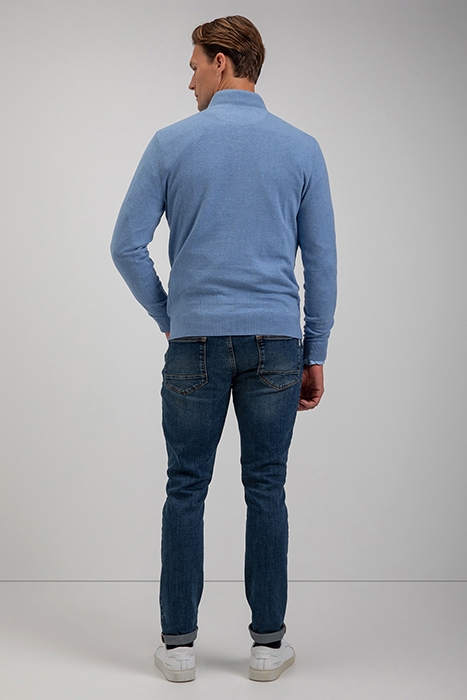 ZIP MOCK SWEATER LIGHT BLUE 4