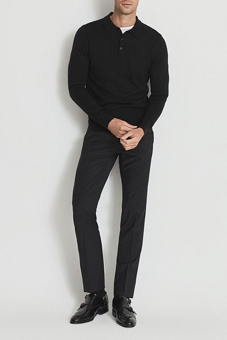 TRAFFORD-LS MERINO BUTTON BLACK 1