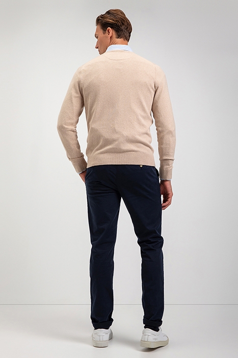 V-NECK SWEATER SAND 4