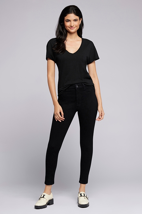 THE BORDERLINE HIGH RISE SKINNY CROP JEAN COAL 4
