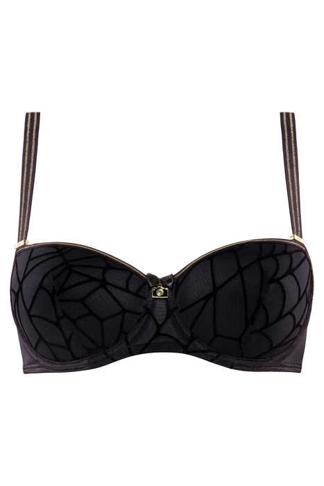 THE ADVENTURESS BLACK GOLD LUREX BALCONY BRA 3
