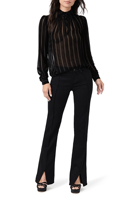 SLOANE FRONT SEAMS AND SLIT BLACK SHADOW 2