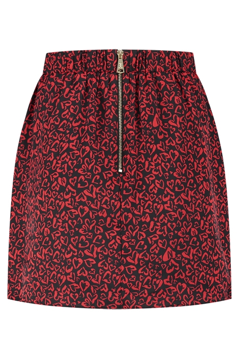 KASANDRA SKIRT BLACK/LIPSTICK 2