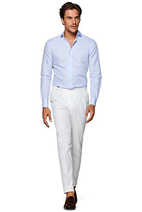 LIGHT BLUE TWILL EXTRA SLIM FIT SHIRT 3