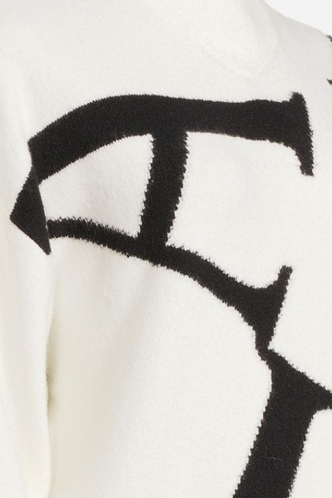 A STAR JUMPER CHALK WHITE/BLACK 4