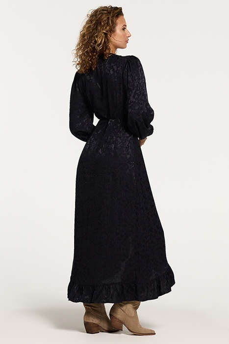 LADIES MODENA DRESS FOREST JAQUARD DARK NAVY BLUE 2