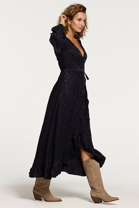 LADIES MODENA DRESS FOREST JAQUARD DARK NAVY BLUE 3