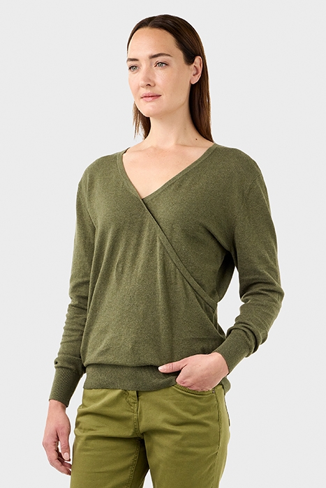 SWEATER WITH WRAP DETAIL AVOCADO 1