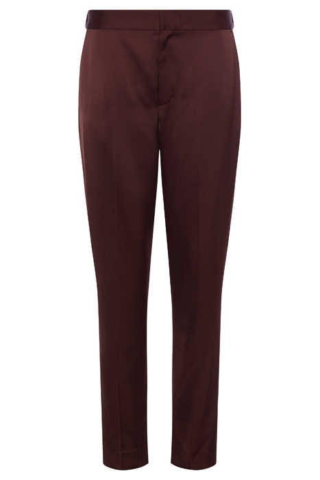 PF ENID SATIN TAPRD TROUSER BITTER CHOCOLATE 2