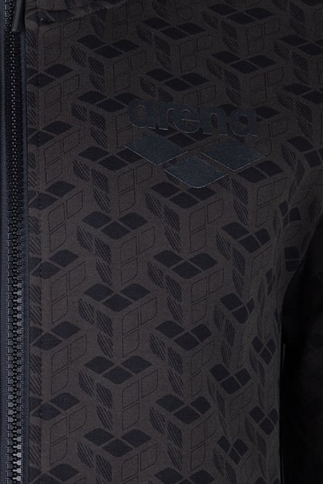 MAN HOODIE FULL ZIP A-AFM817W22 PEAT BLACK 3