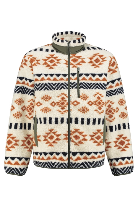 FLEECE JACKET PRINTED TORTILLA WHITE 6