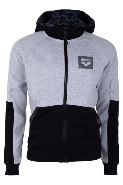 MAN HOODIE FULL ZIP LIGHT GREY MELANGE 1