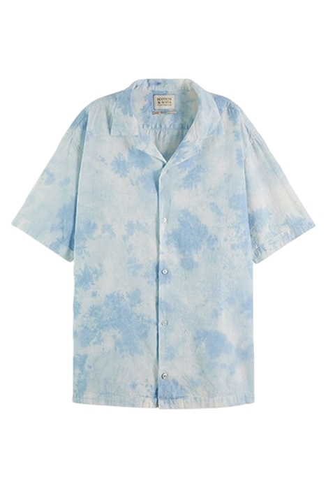 DETAILED TIE-DYED LINEN BLEND SHIRT BLUE TIE DYE 1
