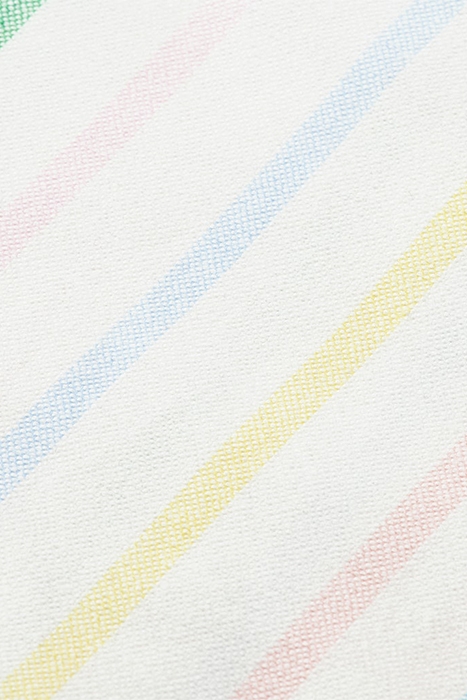 BLAKE- STRIPED COTTON OXFORD BERMUDA SHORT BROWN/MULTI STRIP 3