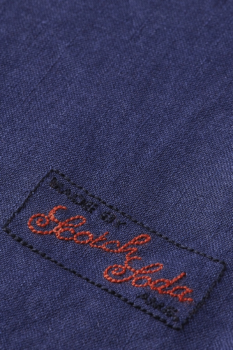 LINEN SHIRT WITH SLEEVE ROLL-UP MARINE 4