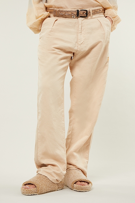 STRAIGHT PANTS SLUB TWILL FRAPPE 1