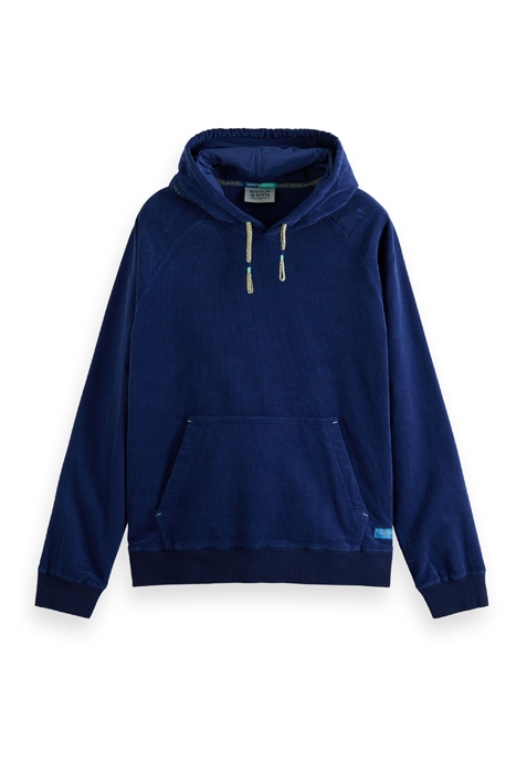 SOFT CORDUROY HOODIE MARINE 1