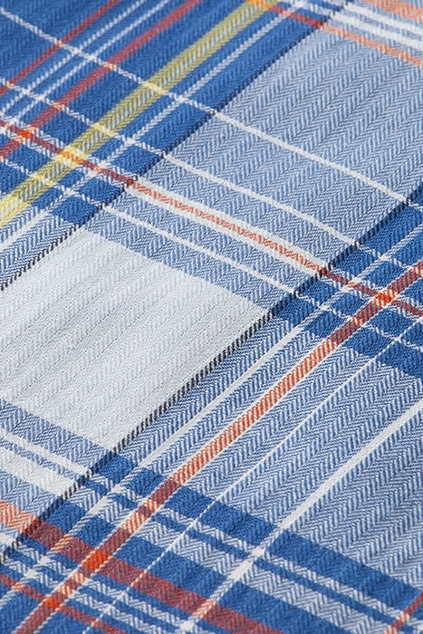 LIGHT WEIGHT VOILE SHIRT WITH SEERSUCKER BLUE/MULTI CHECK 4