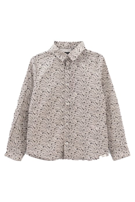 BOYS’ BLACK GRAPHIC LEAF PRINT SHIRT 1