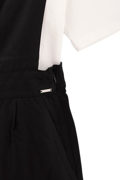 GIRLS’ BLACK DUNGAREES & WHITE T-SHIRT OUTFIT 5