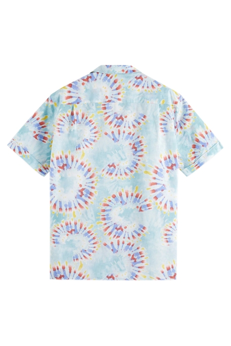 COTTON VOILE PRINTED SHIRT MINT FLOWER TIE DYE 2