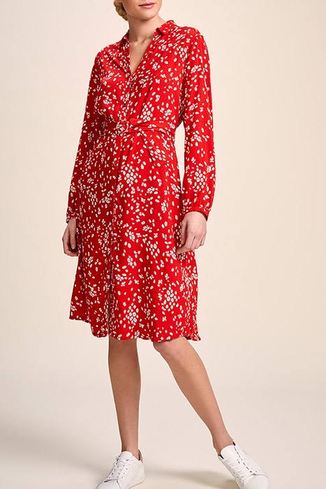 REGATE - CHERRY MIDI SHIRT DRESS WITH ABSTRACT FLORAL PRINT 3