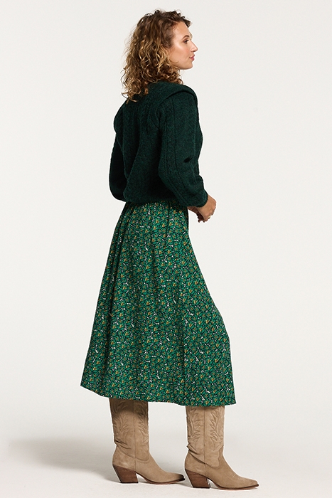 LADIES AREQUIPA SKIRT POPPY FLOWER RAIN GREEN FLOWER 4