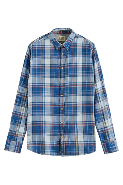 LIGHT WEIGHT VOILE SHIRT WITH SEERSUCKER BLUE/MULTI CHECK 3