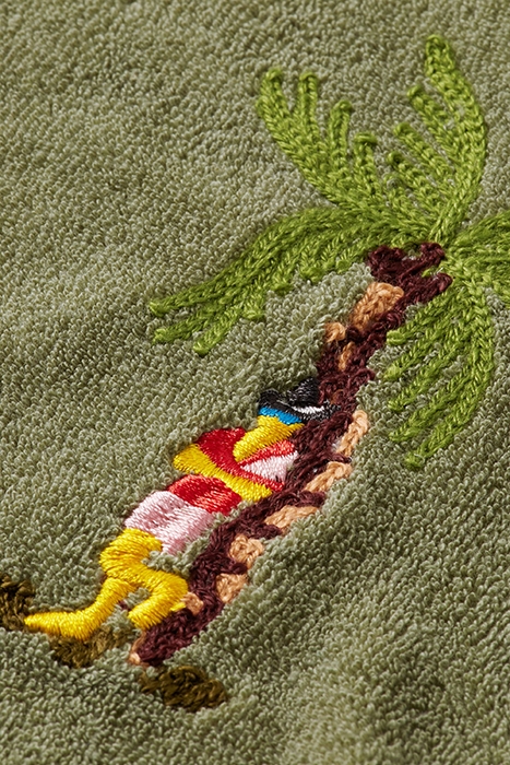 FAVE- TOWELING BERMUDA SHORT WITH EMBROIDERY ARMY 3