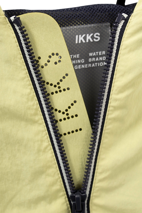 LIME GREEN NYLON WINDCHEATER WITH REFLECTIVE BANDS 4