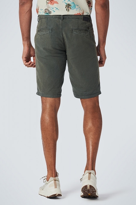SHORT WITH LINEN GARMENT DYED CHINO DARK SEAGREEN 2