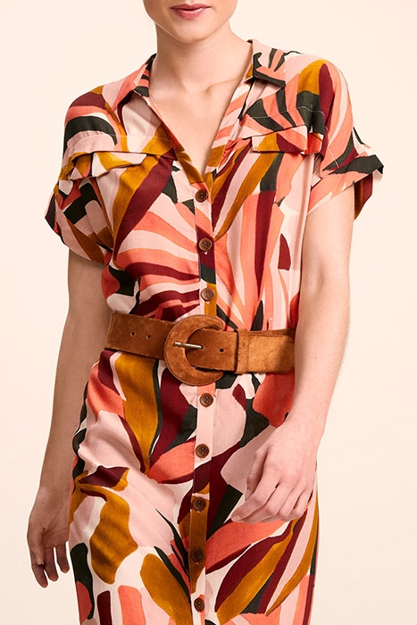 RAMY - MELON MIDI SHIRT DRESS WITH ARTY JUNGLE PRINT 4
