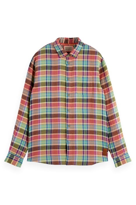 BONDED LONG SLEEVE SHIRT IN PRINTS AND CHECKS MULTI CHECK 1