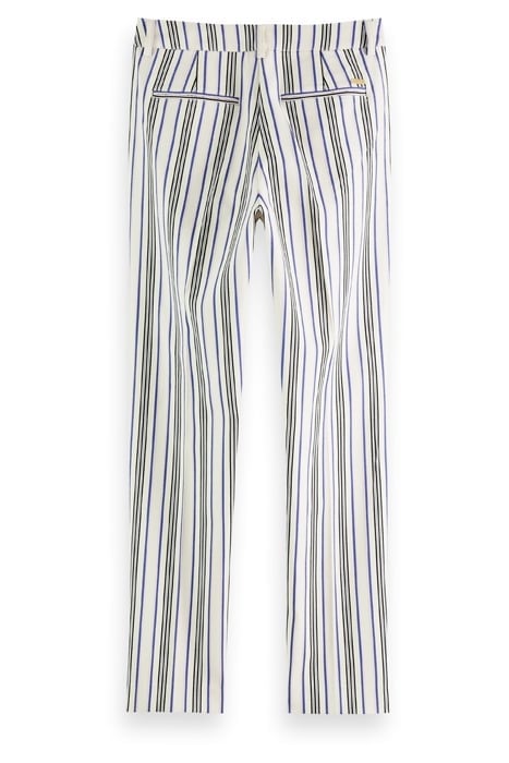 LOWRY - MID-RISE SLIM STRIPED TROUSERS BLUE PINK STRIPES 2
