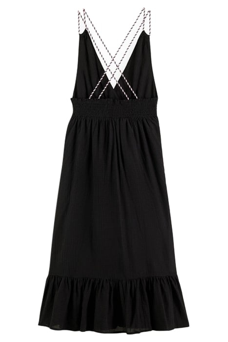 SMOCK WAISTBAND MAXI DRESS BLACK 2