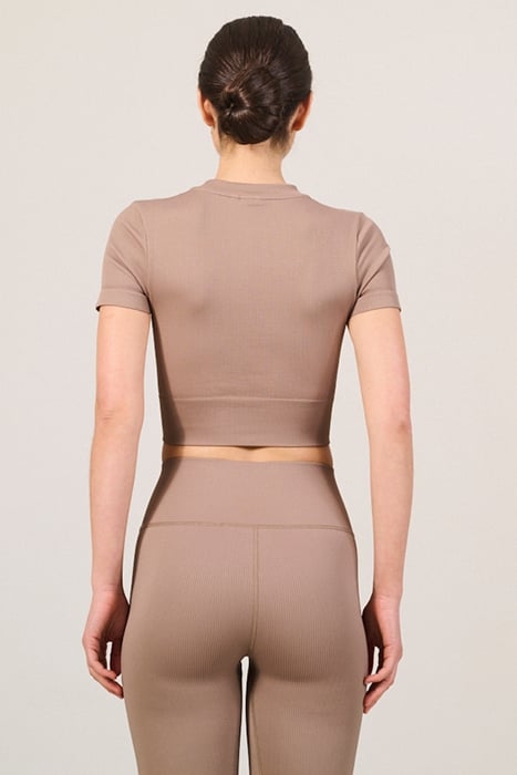 LUNA SCULPT RIB SHORTSLEEVE FOSSIL 2