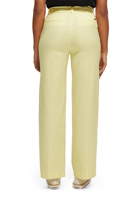 EDIE - HIGH RISE WIDE LEG LINEN SUMMER TROUSERS POPCORN 4