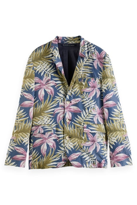 UNCONSTRUCTED PRINTED TENCEL™ BLAZER COMBO A 1