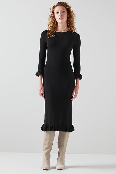 RACHEL MIDI DRESS BLACK 5