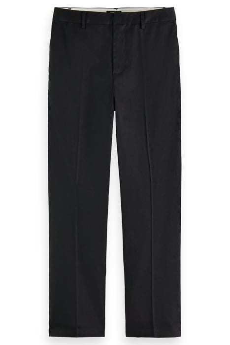 ABOTT - MID RISE TAPERED CHINO IN ORGANIC COTTON BLACK 1