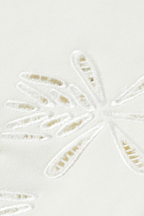 PUFF SLEEVE EMBROIDERY SWEATSHIRT VANILLA WHITE 3