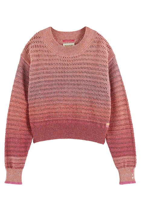 DEGRADE MULTI-COLOR PULLOVER PINK PUNCH MELANGE 1
